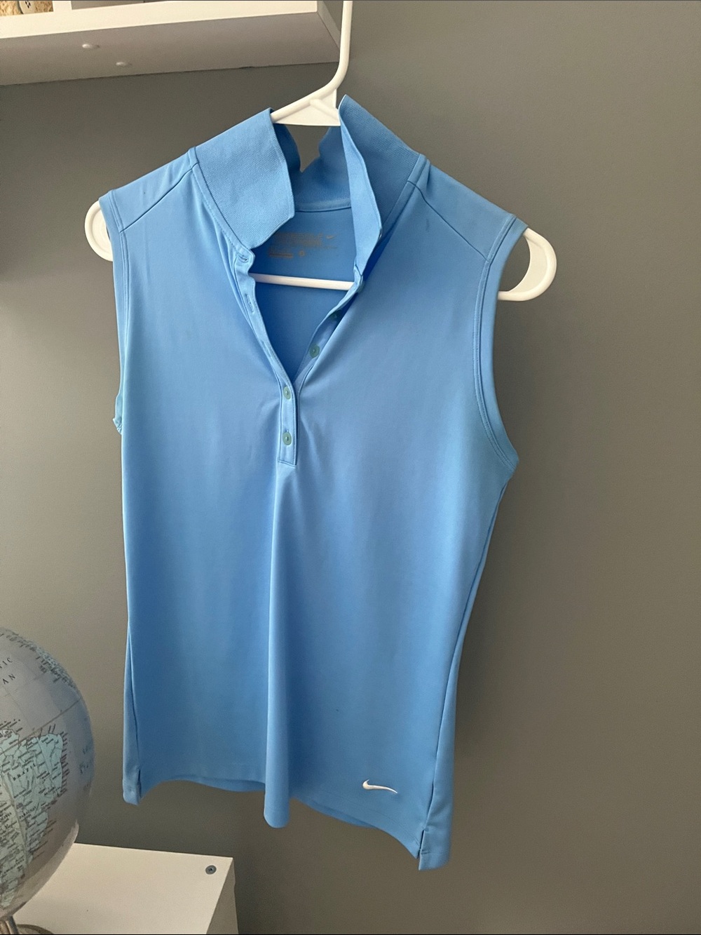 Nike Women’s Light Blue Sleeveless Polo Tank